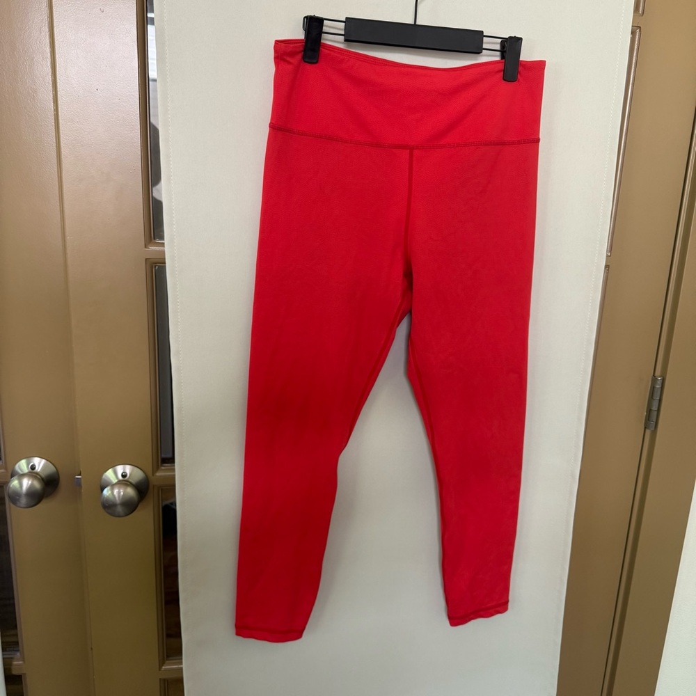 Zyia Active Women's 12 Red Athletic Work Out Gym Running Ankle Leggings Pants